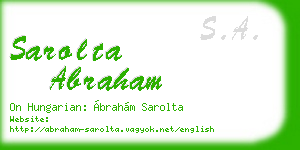 sarolta abraham business card